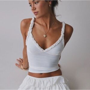 Urban Outfitters White Mesh Tank